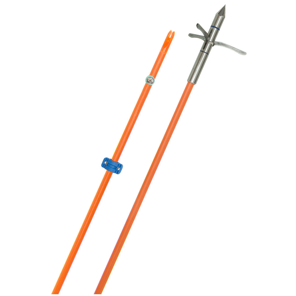 Fin Finder Raider Pro Orange Bowfishing Arrow with Kraken 3-Barb Point