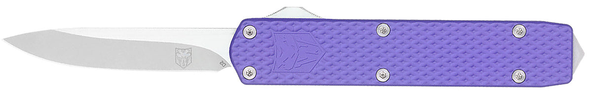 CobraTec Mini Mamba Gen II Automatic OTF Knife 2.25" D2 Blade Purple Anodized Handle Glass Breaker