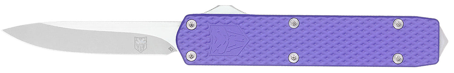 CobraTec Mini Mamba Gen II Automatic OTF Knife 2.25" D2 Blade Purple Anodized Handle Glass Breaker