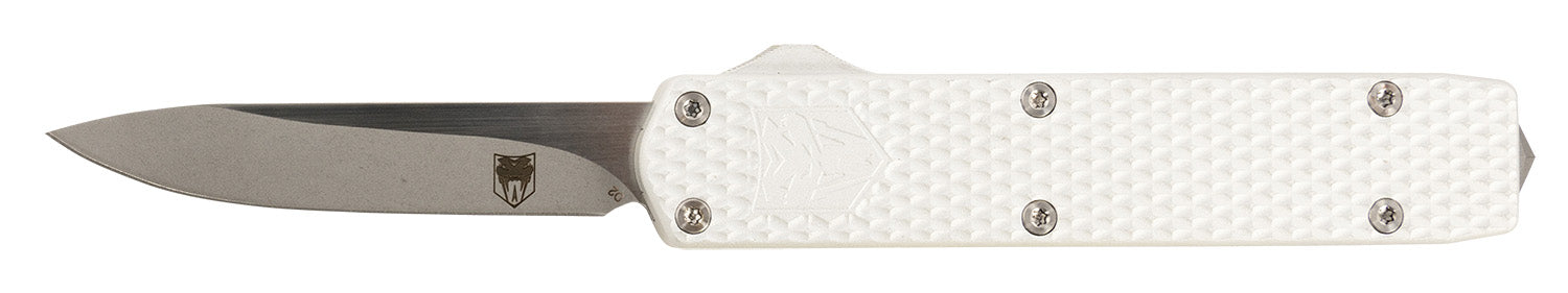CobraTec Mini Mamba Gen II Automatic OTF Knife 2.25" D2 Blade Silver Anodized Handle Glass Breaker