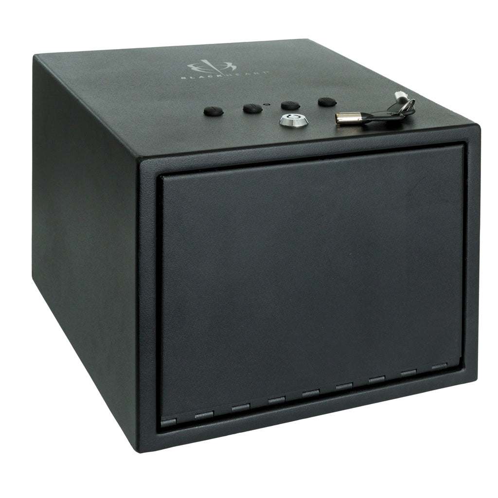 BlackHeart Double Pistol Hard Vault with Shelf Black