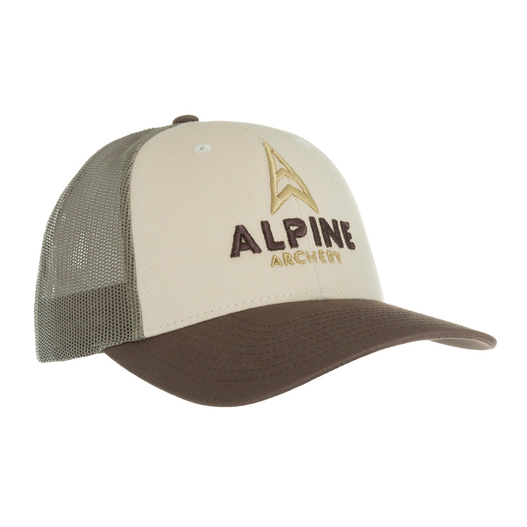 Alpine Low Pro Snapback Trucker Cap Brown/Loden/Tan