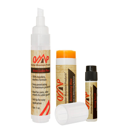 October Mountain Bow Care Kit Lube Pen Bowstring Wax and String Serum