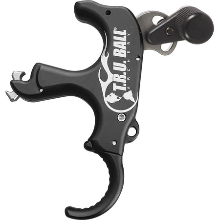 Tru Ball Trident Flex Release Aid 3 Finger Aluminum Black Medium