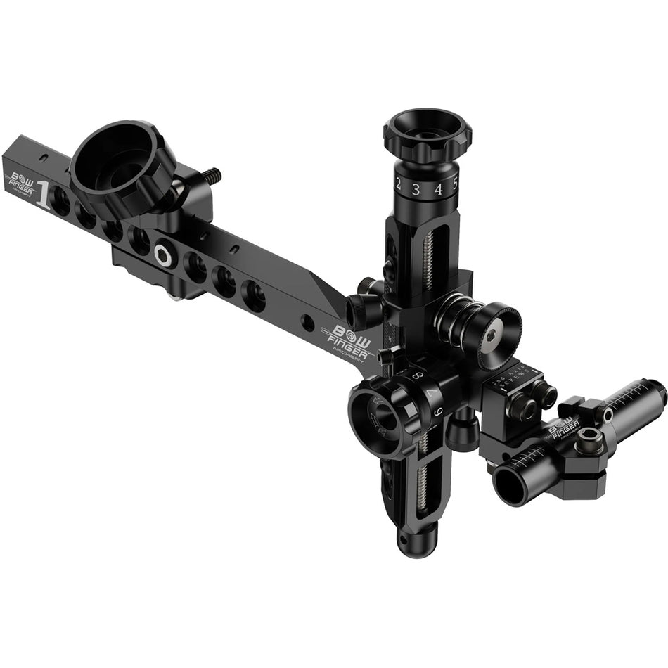 Bowfinger 1 V2 Single-Pin Sliding Bow Sight Black LH