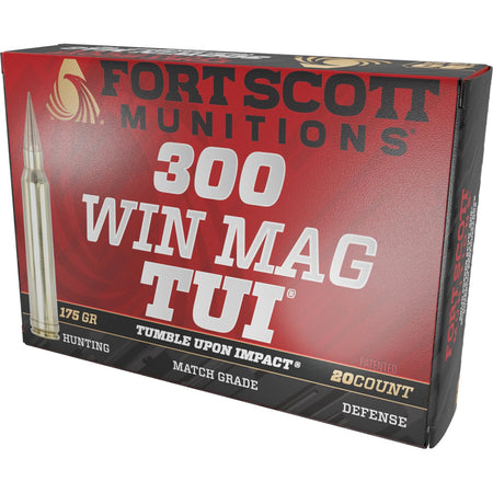 Fort Scott Munitions Tumble Upon Impact (TUI) Solid Copper Spun 175 Grain .300 Winchester Mag  758381722270