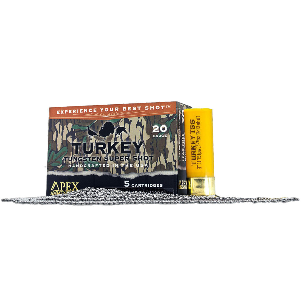 Apex 20 Gauge Shotgun Ammo Turkey TSS Greenleaf 3 in 1-5/8 oz #9 / 10