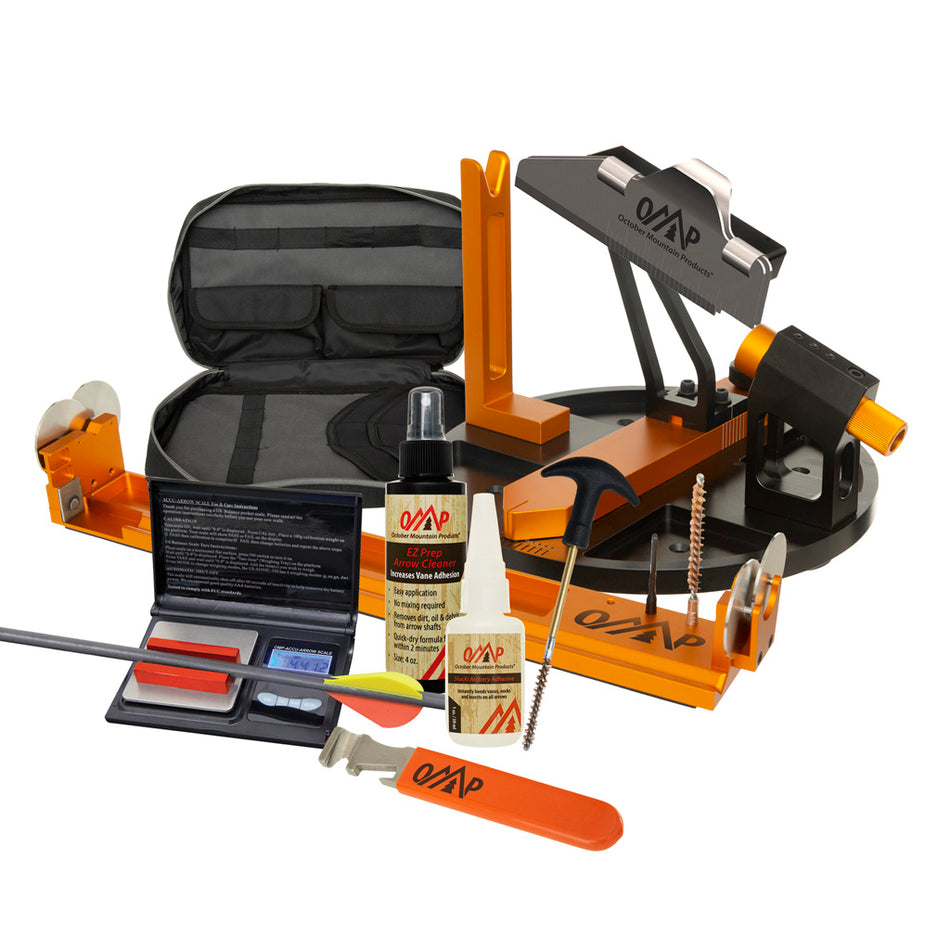 OMP October Mountain Arrow Build & Maintenance Kit with Phoenix Fletching Jig