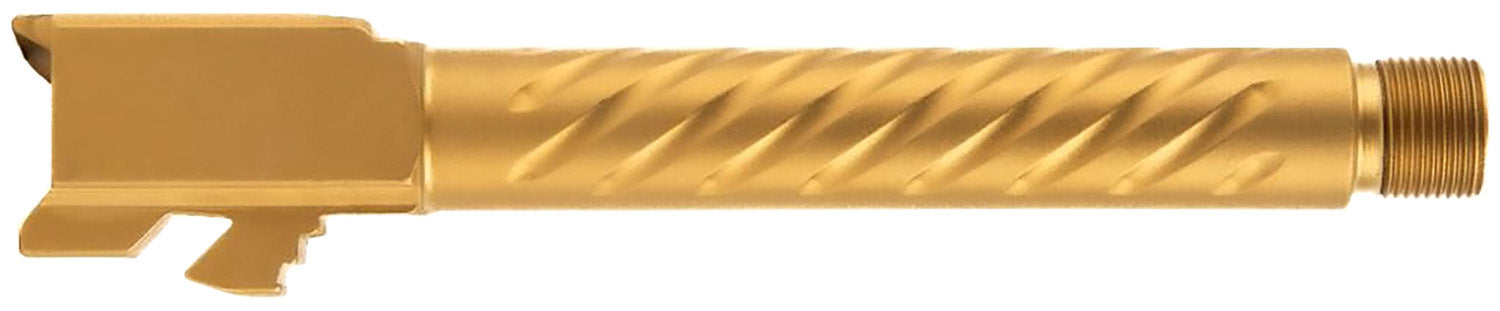 Ballistic Advantage BAPSG175T3G 9mm Glock 17 Gen 5 Spiral Fluted Threaded Pistol Barrel Gold PVD Hardened Stainless Steel