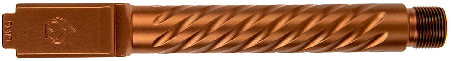 Ballistic Advantage BAPSG175T3R 9mm Glock 17 Gen 5 Spiral Fluted Threaded Pistol Barrel Copper PVD Hardened Stainless Steel