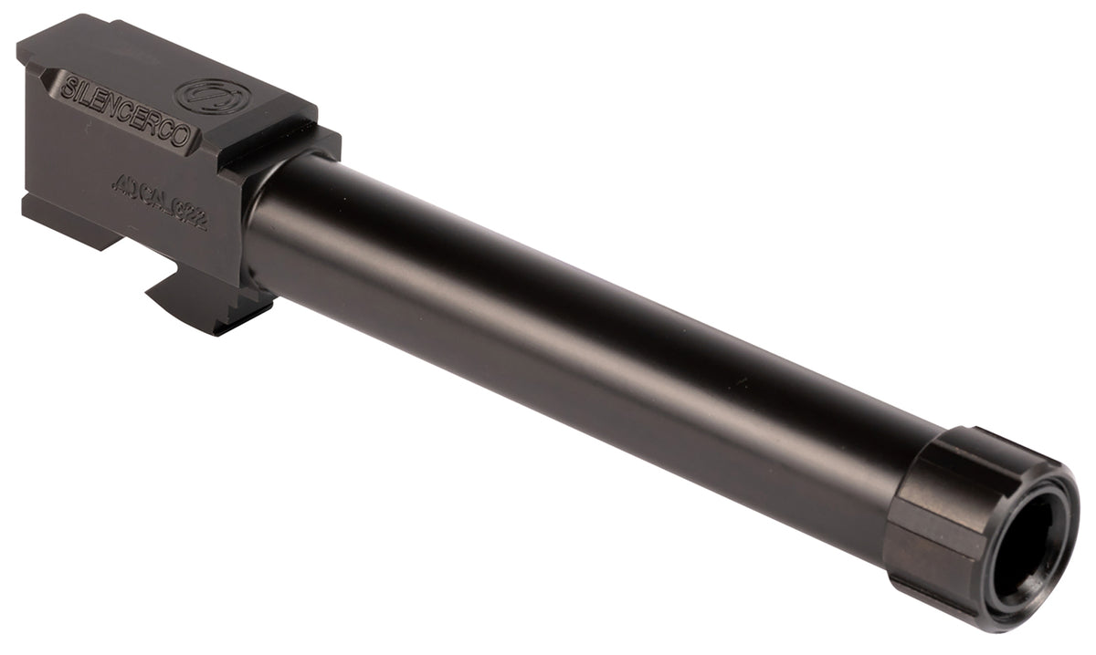 SilencerCo AC50 40 S&W Threaded Barrel 4.80" for Glock 22 Gen 2-4, Black Nitride