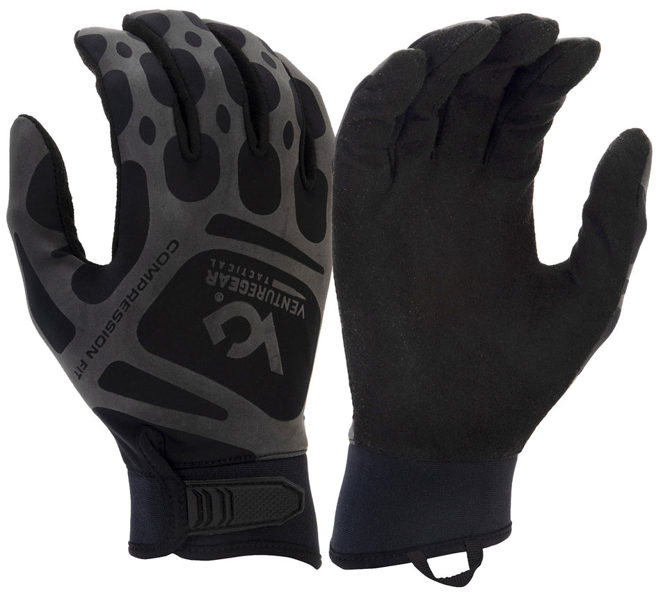 Pyramex VGTG10BM Compression Fit Training Gloves Black Medium Hook & Loop