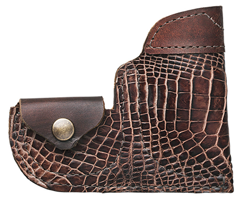 Inside Pant Holster Brown Gator Skin Leather Metal Clip by North American Arms
