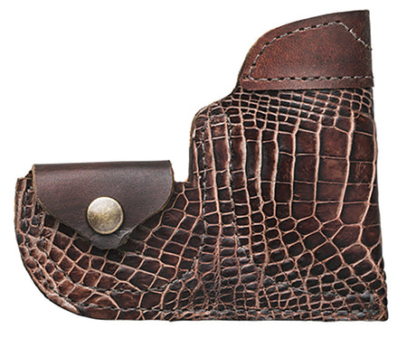 Inside Pant Holster Brown Gator Skin Leather Metal Clip by North American Arms