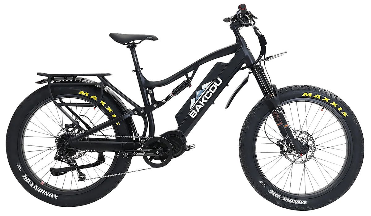 Bakcou Storm G2 25Ah Medium Fat E-Bike Matte Black 17" Stand Over 30.50" Frame Sram 9sp Bafang M620 Motor