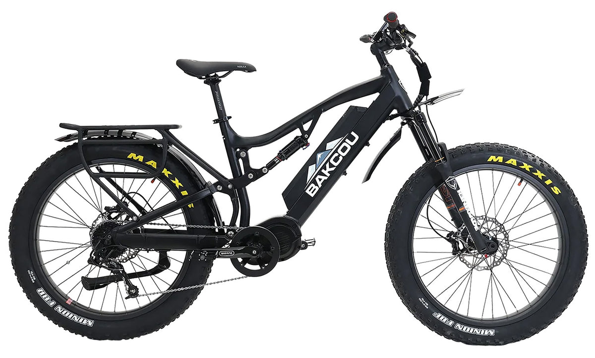 Bakcou Storm G2 25Ah Large Fat E-Bike Matte Black 19" Frame Sram 11-34t Rear Cassette Bafang M620 Mid-Drive Motor