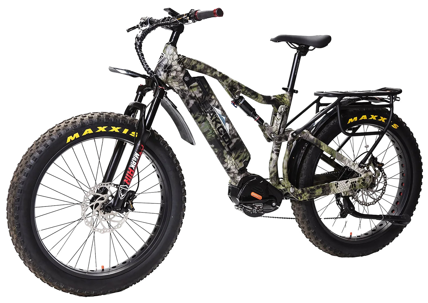 Bakcou Storm G2 25Ah Large Fat E-Bike Kryptek Altitude 19" Frame Sram 11-34t Cassette Bafang M620 Mid-Drive Motor