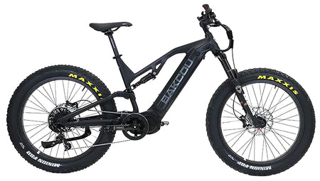 Bakcou Scout Large E-Bike Matte Black 19" Frame 11 Speed Sram NX Rear Cassette Bafang Ultra Mid-Drive Motor