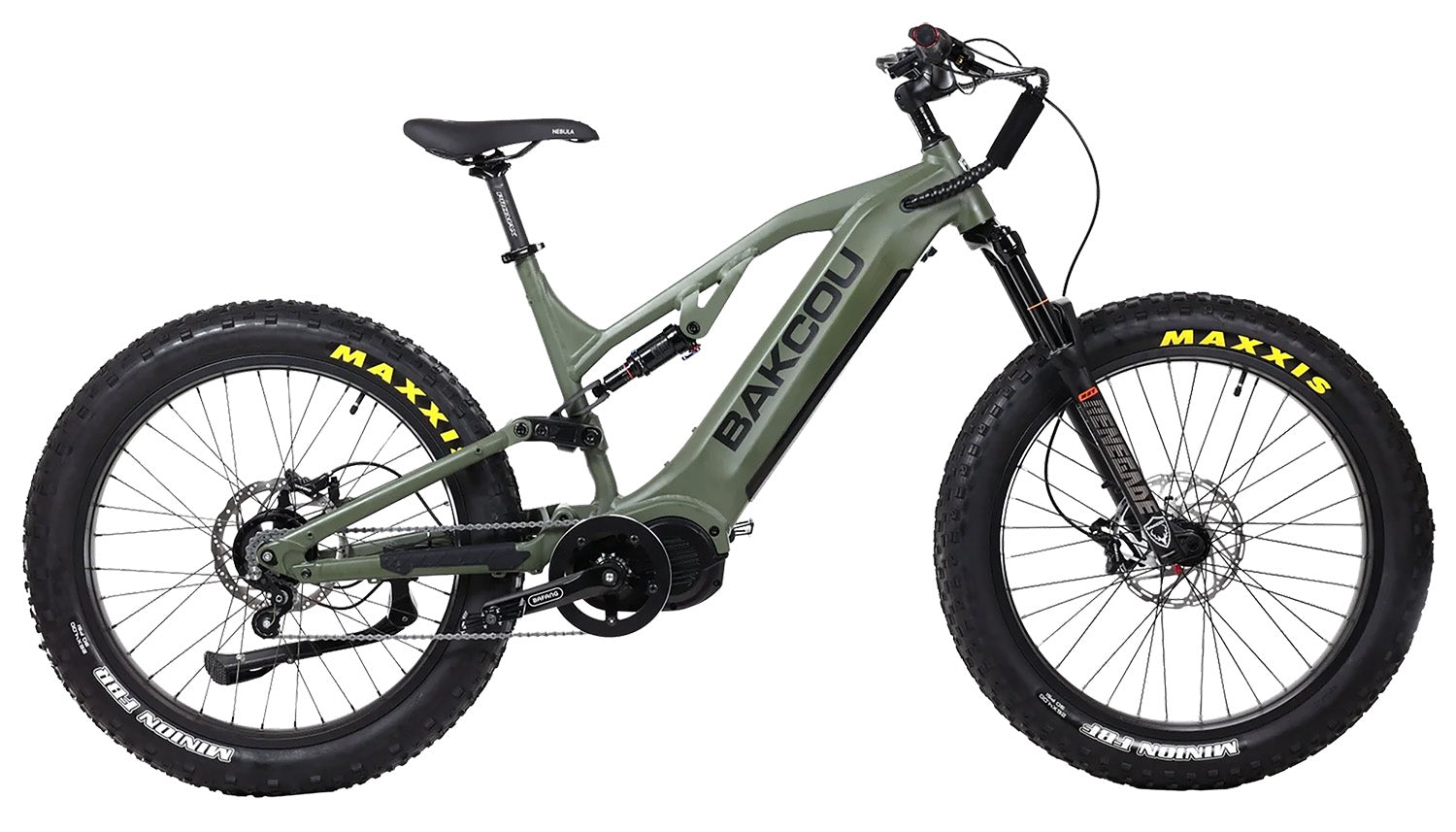 Bakcou Scout Jager Large E-Bike Army Green 19" Frame Rohloff E-14 Internal Speed Hub Bafang Ultra Mid-Drive