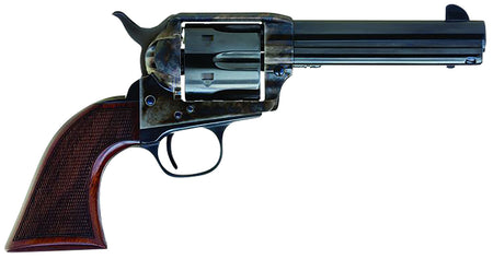 Cimarron AR400 Arizona Ranger 357 Mag 6 Shot, 4.75" Blue w/Engraved "Arizona Ranger" Steel Barrel, Blued Cylinder, Color Case Hardened Steel Frame, Checkered Walnut Grip, Exposed Hammer