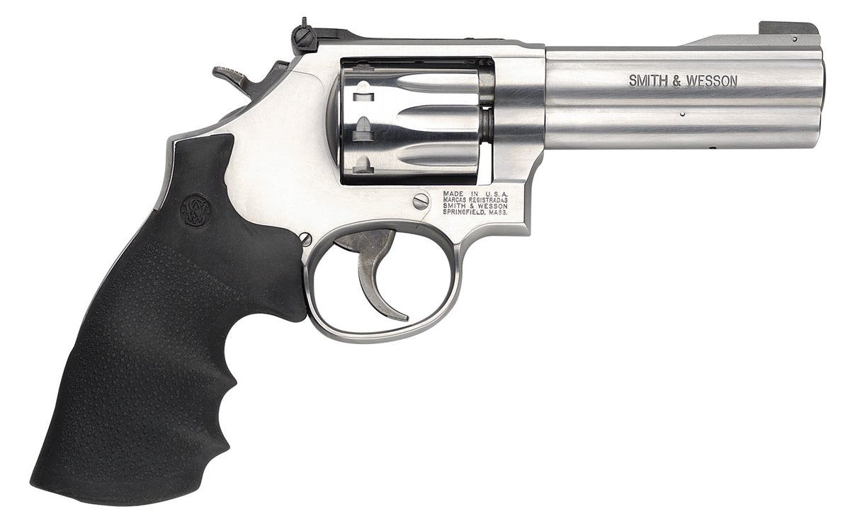 Smith & Wesson 160584 Model 617 22 LR Stainless Steel 4" Barrel & 10 Shot Cylinder, Satin Stainless Steel K-Frame, Black Polymer Grip,Internal Lock
