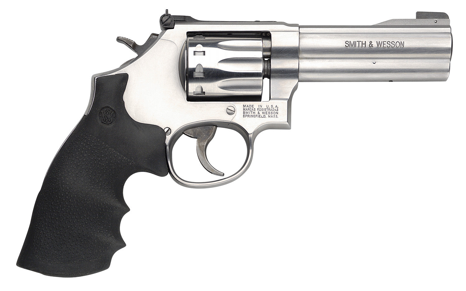 Smith & Wesson 160584 Model 617 22 LR Stainless Steel 4" Barrel & 10 Shot Cylinder, Satin Stainless Steel K-Frame, Black Polymer Grip,Internal Lock