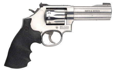 Smith & Wesson 160584 Model 617 22 LR Stainless Steel 4" Barrel & 10 Shot Cylinder, Satin Stainless Steel K-Frame, Black Polymer Grip,Internal Lock