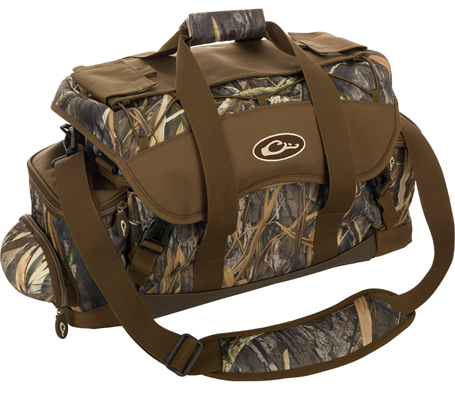 Drake Waterfowl DA2020022 Refuge Mossy Oak Bottomland HD-2 Blind Bag Heavy Duty Nylon Zipper Closure