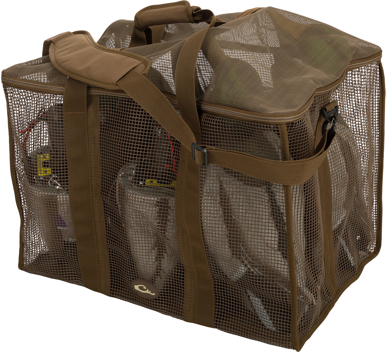 Drake Waterfowl Decoy Bag - 6 Slot Floater Motion Style, Brown Vinyl Coated Mesh