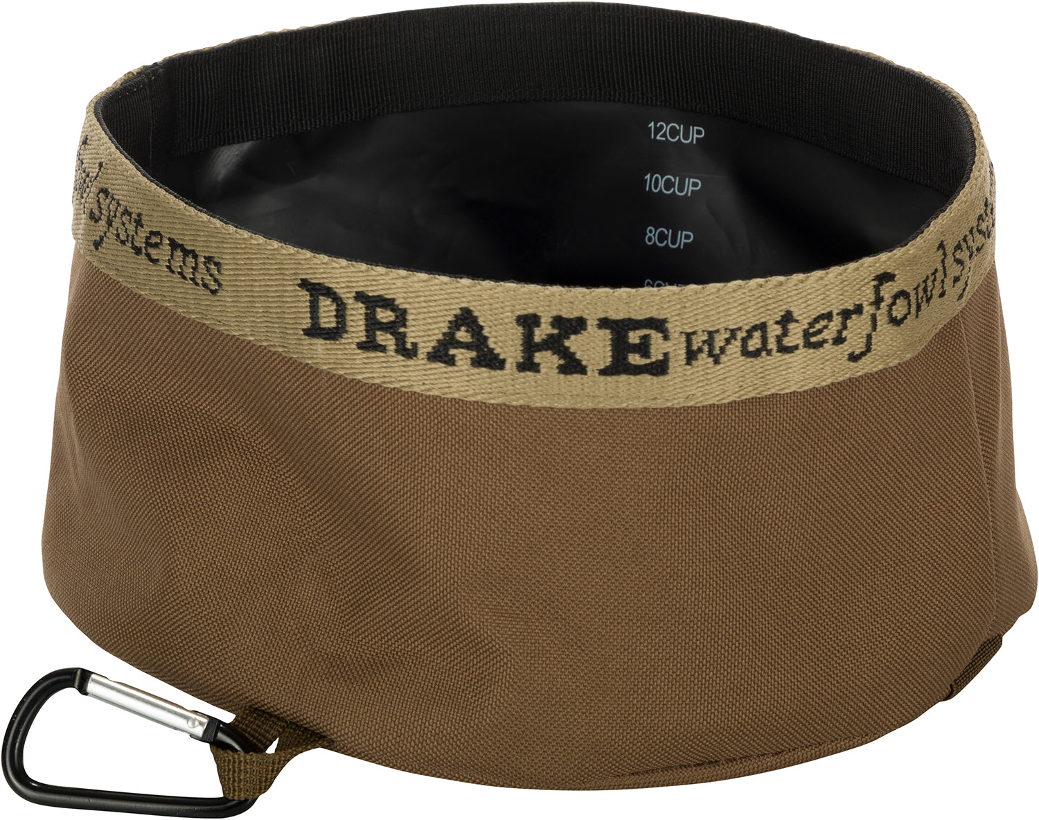 Drake Waterfowl GD8100BRN Gun Dog Portable Travel Bowl Food & Water Brown Polyester