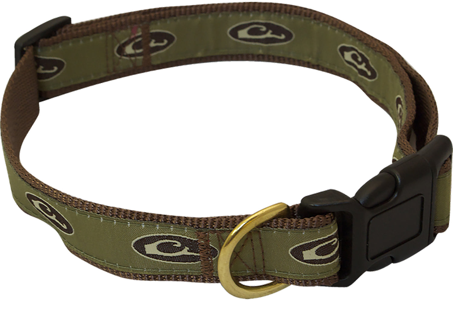 Drake Waterfowl DW9805 Team Dog Adjustable Brown Nylon Collar ABS Plastic Hardware