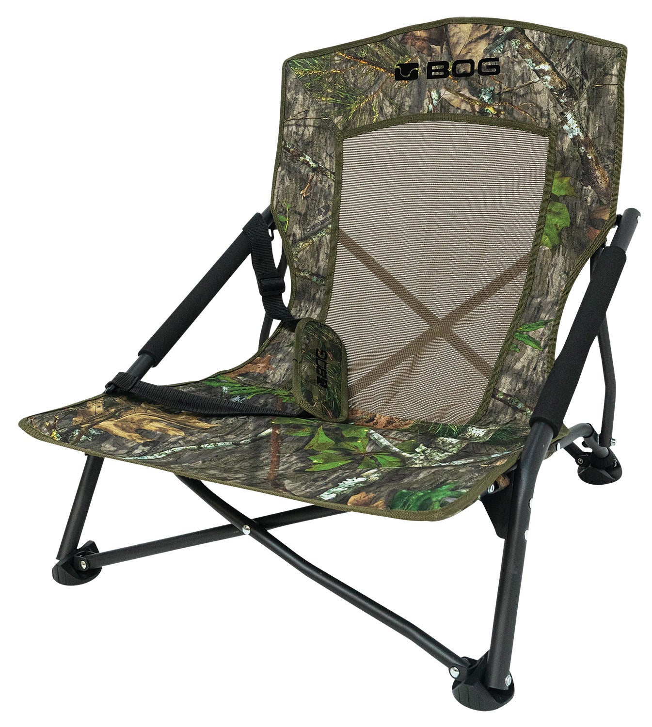 Bog-Pod 1134444 Mossy Oak Camo Turkey Chair 4 Legs Steel Frame with Carry Strap