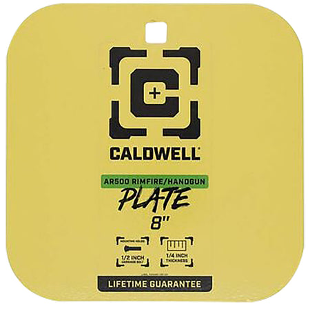 Caldwell 4002878 Yellow AR500 Steel 8 Inch Rimfire/Handgun Gong Target 1/4 Inch Thick