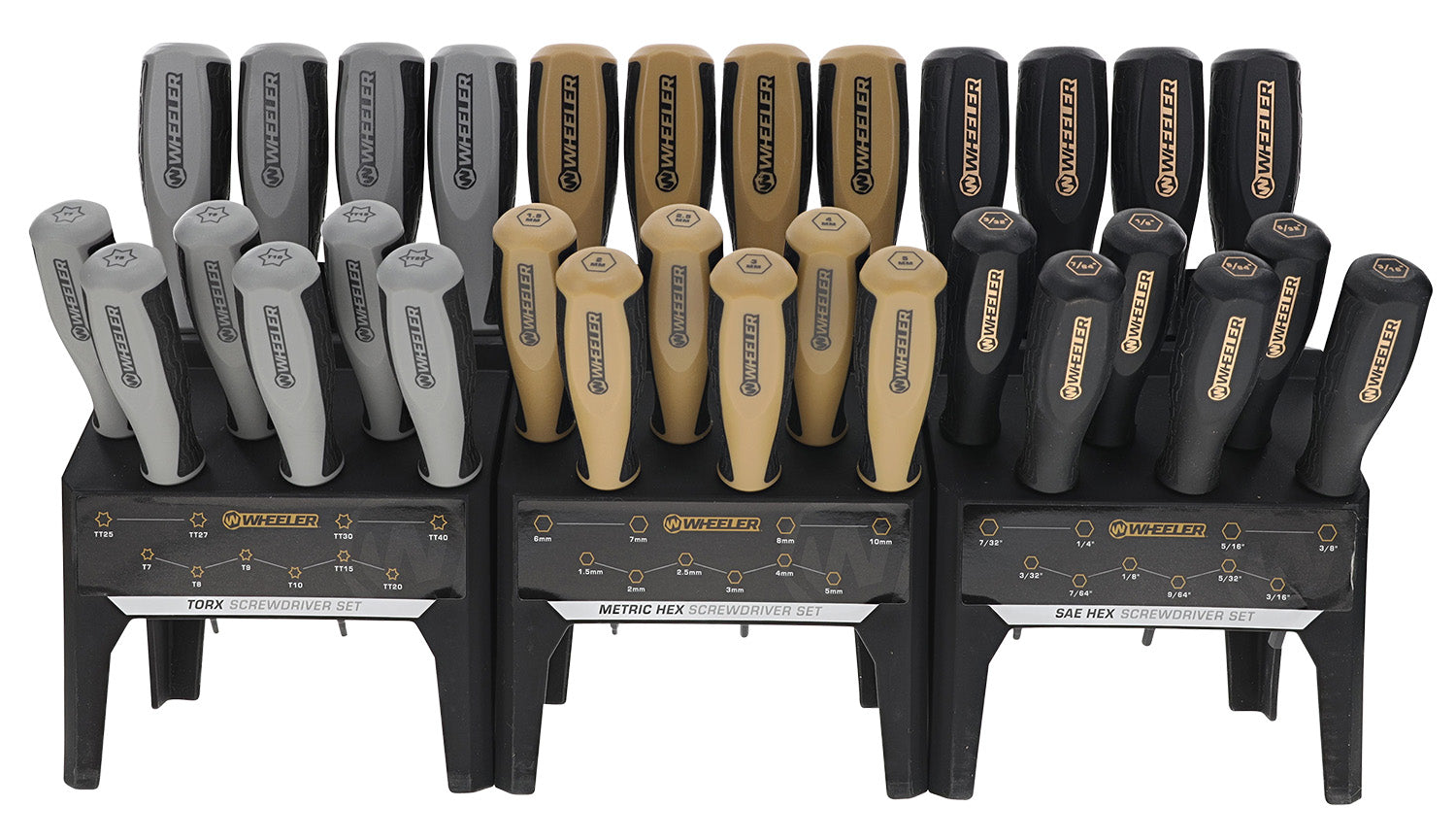 Wheeler 4002882 Hex/Torx 30-Piece Screwdriver Set with Benchtop Stand
