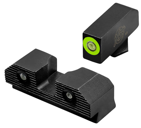 XS R3D 2.0 Night Sights Glock Green Tritium Green Outline Front Sight Tritium Rear GLR203P6G