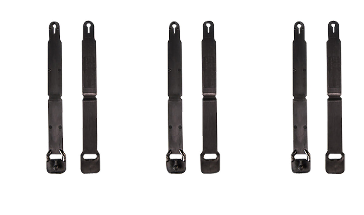 HSGI Short Black Injection Molded MOLLE Clips for Pouches and TACOs 12 Pack