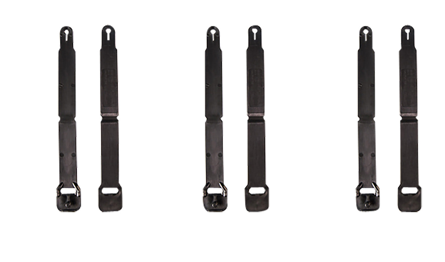 HSGI Short Black Injection Molded MOLLE Clips for Pouches and TACOs 12 Pack