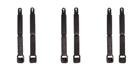 HSGI Short Black Injection Molded MOLLE Clips for Pouches and TACOs 12 Pack