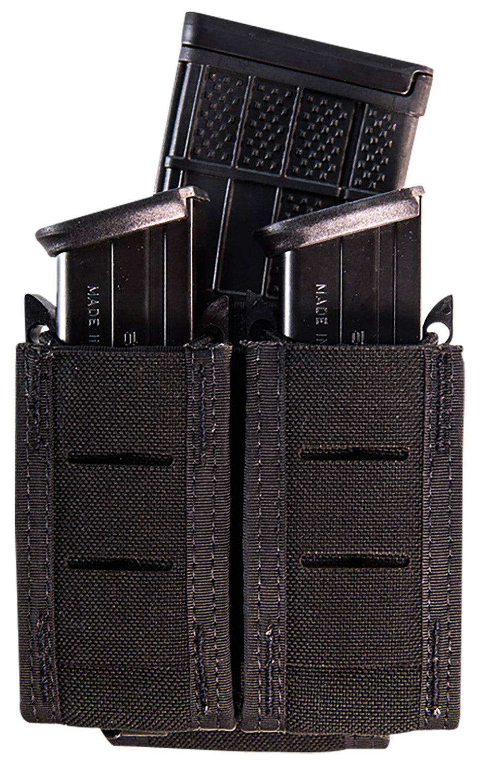 High Speed Gear 41PT02BK Black Nylon MOLLE TACO Duty Double Pistol Mag Holder