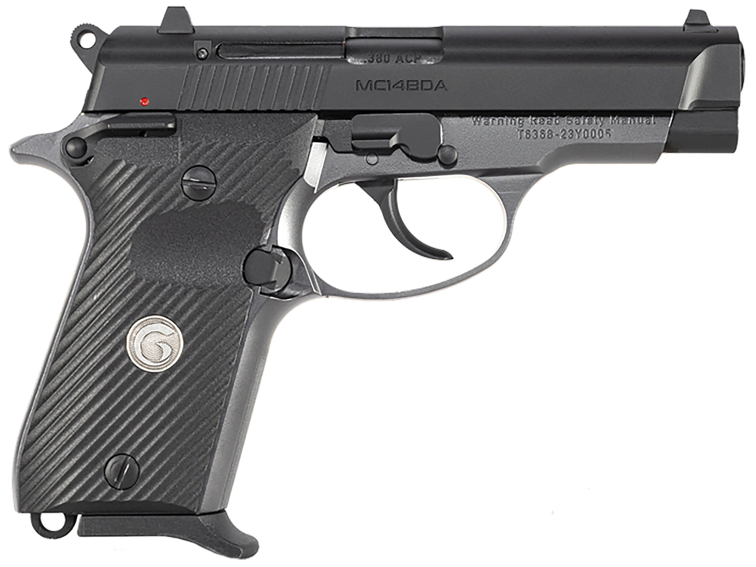 Girsan 390817 MC14BDA 380 ACP 13+1 3.80" Black Steel Barrel, Black Serrated Steel Slide, Stainless Aluminum Frame w/Beavertail, Black Polymer Grip