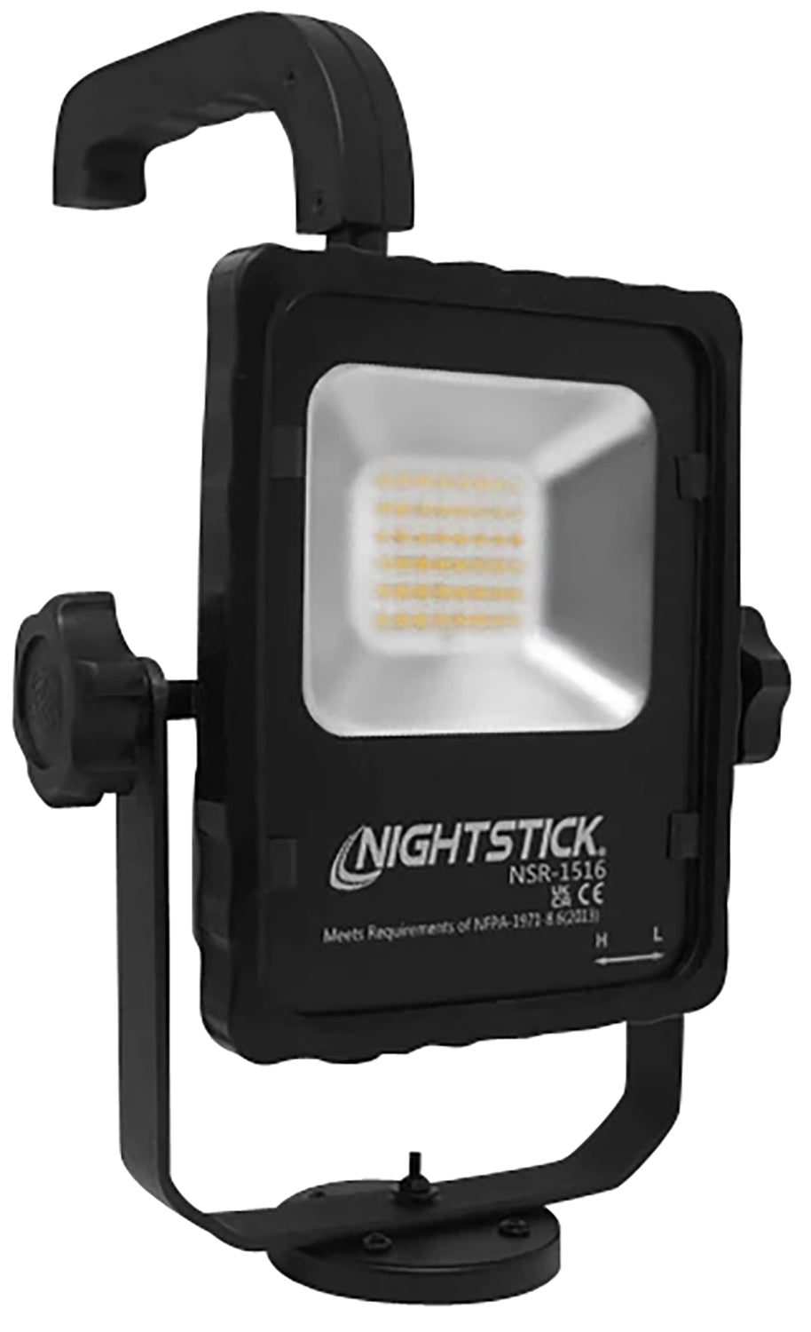 Nightstick NSR1516 LED Scene Light with Magnetic Base 2500 Lumens Rechargeable Black Aluminum