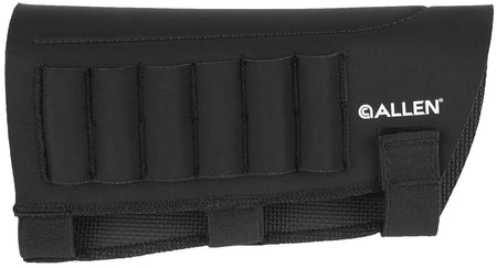 Allen 18427 Rifle Buttstock Shell Holder 6rd Black Neoprene with Cheek Pad, .223-300 Win Mag