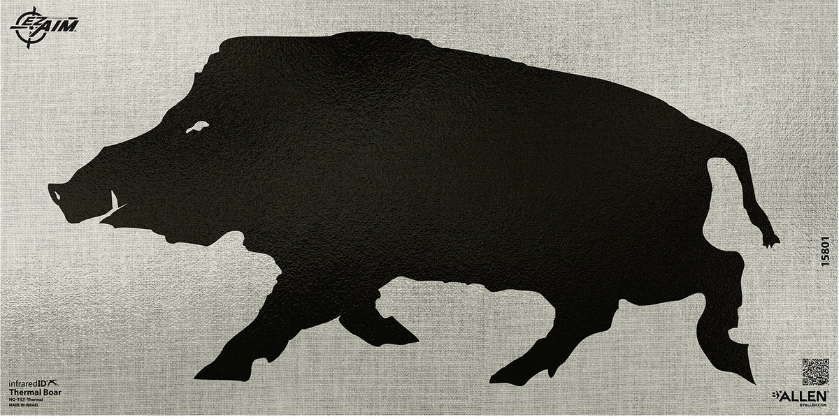 EZ-Aim 15801 24" x 12" Black/Gray Adhesive Thermal ID Boar Paper Target