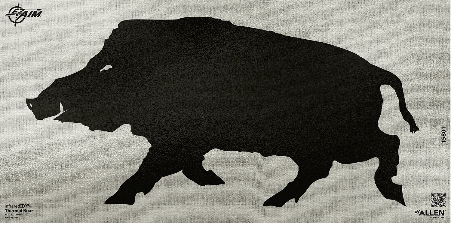 EZ-Aim 15801 24" x 12" Black/Gray Adhesive Thermal ID Boar Paper Target
