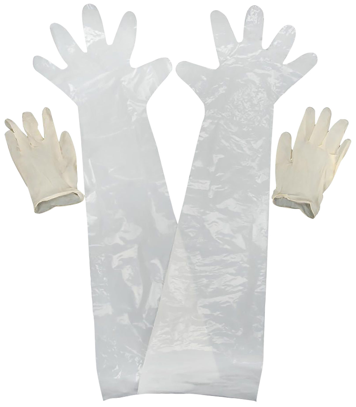 Allen 51 Clear Latex Field Dressing Gloves 2-Pack Shoulder/Wrist