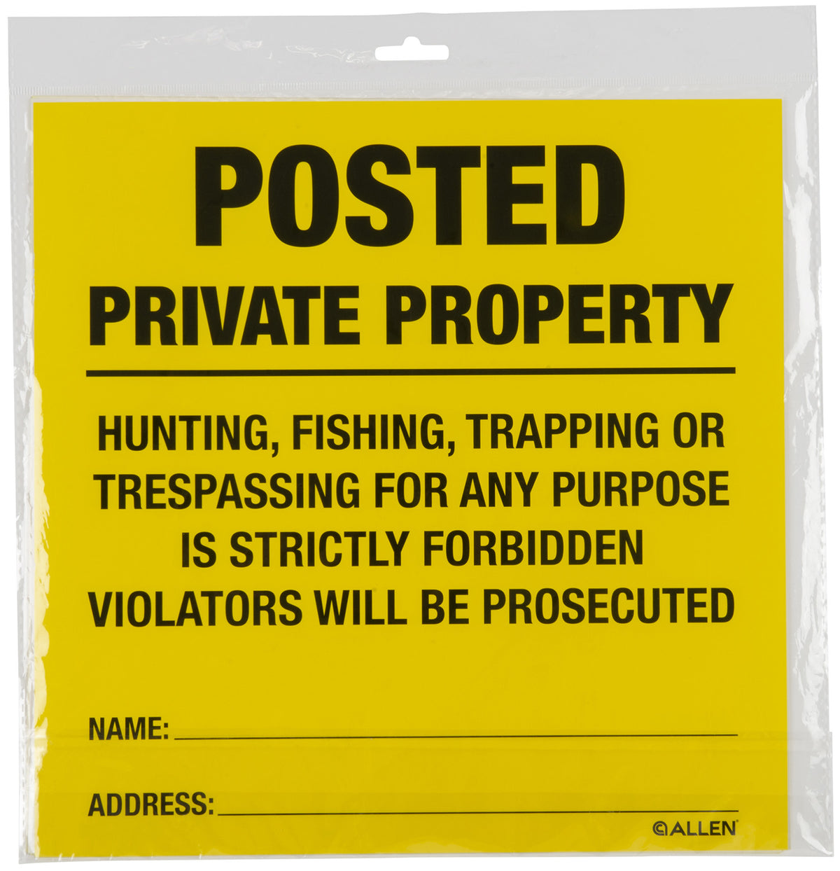 Allen 15824 Posted No Trespassing Property Signs 12 Pack