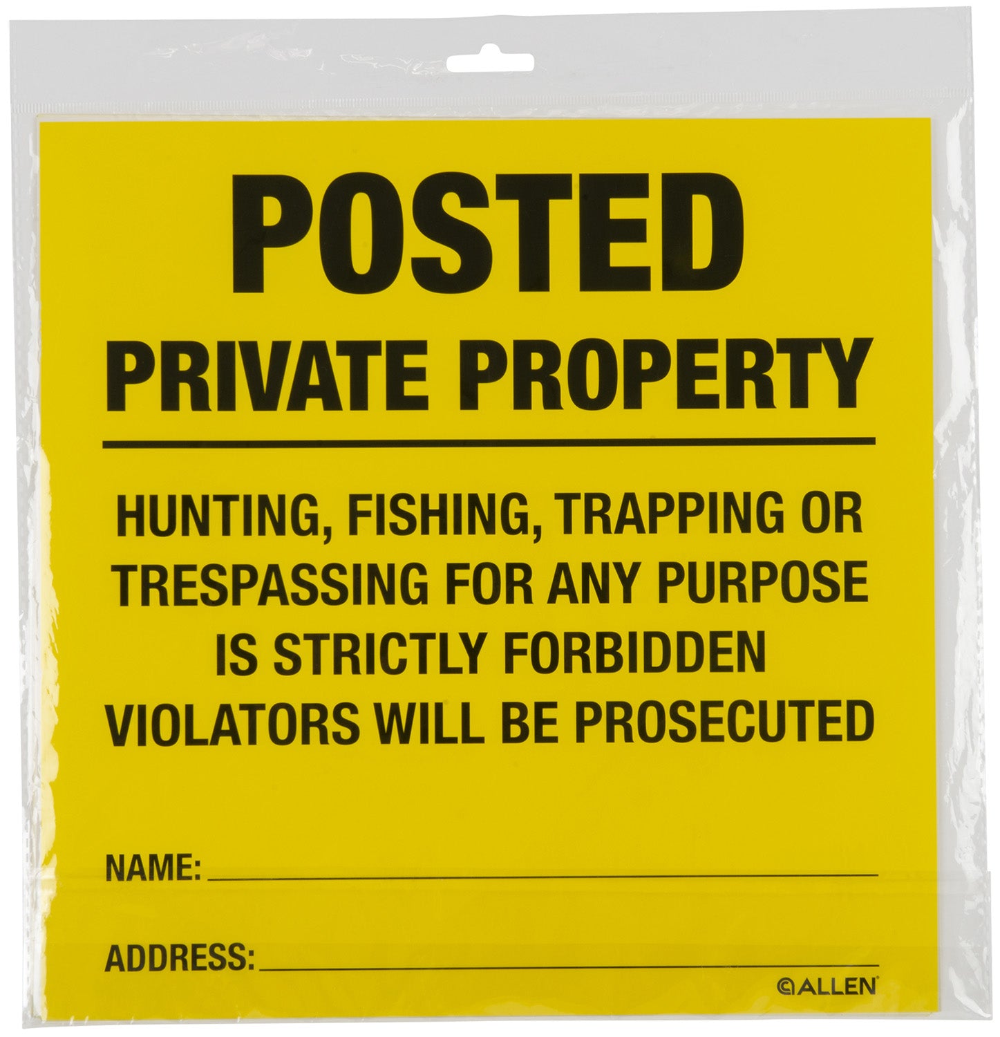 Allen 15824 Posted No Trespassing Property Signs 12 Pack
