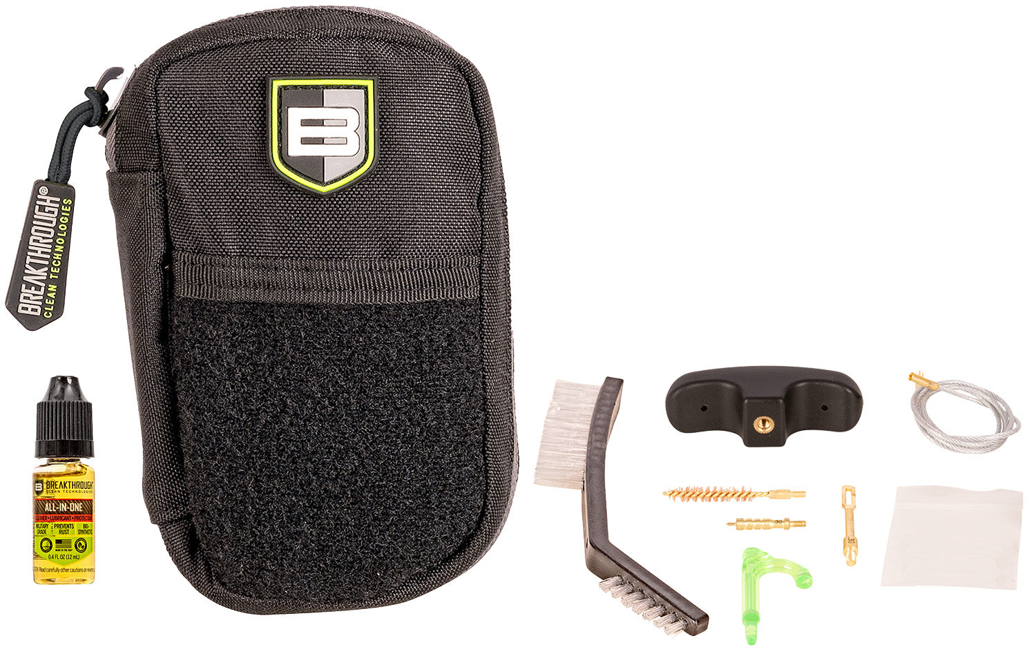 Breakthrough Clean Badge Pull Thru 9mm Pistol Cleaning Kit with CLP