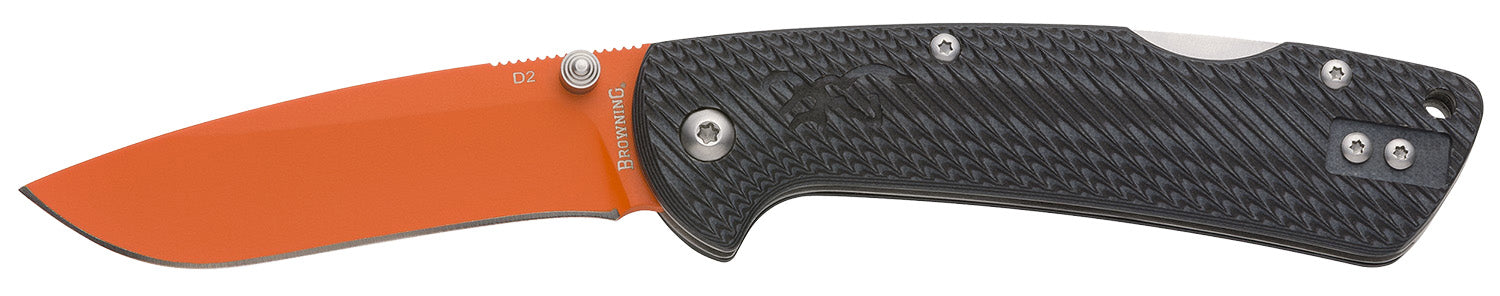 Browning Back Country Small Deep Belly Skinner Fixed Blade Knife D2 Tool Steel G10 Scales