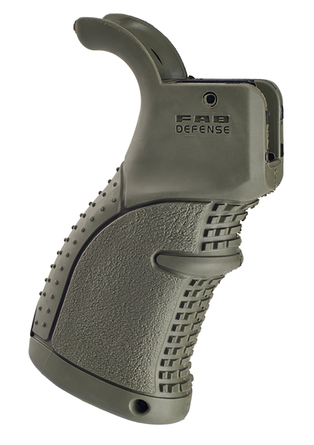 FAB Defense AG-43 Olive Drab Green Rubberized Pistol Grip Extended Beavertail for AR-15